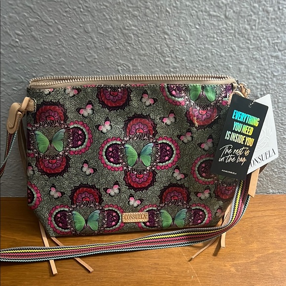 Consuela Handbags - NWT Consuela Multicolor Crossbody Bag with Butterfly Print